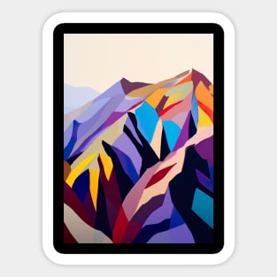 Colorful Mountains Sticker